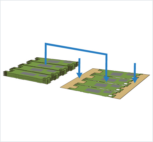 ［Image］PCB placer： HDI 基板用高精度框架排列机